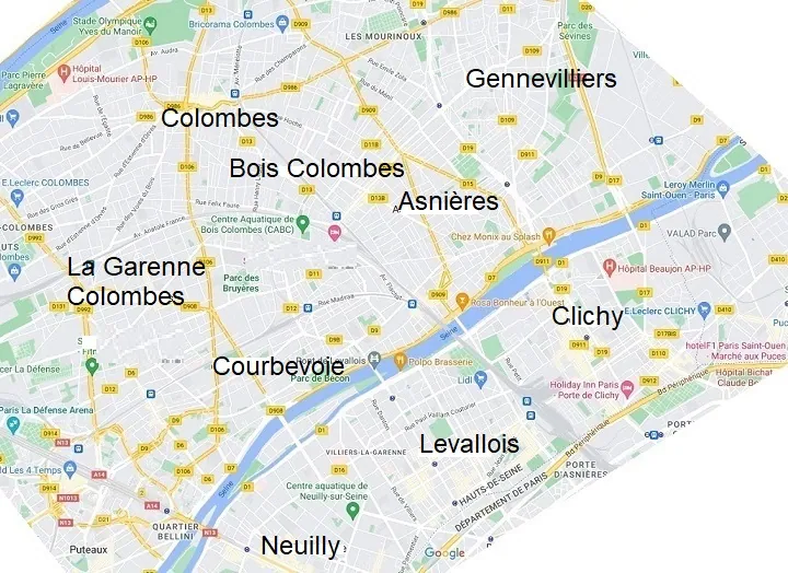 Carte Colombes